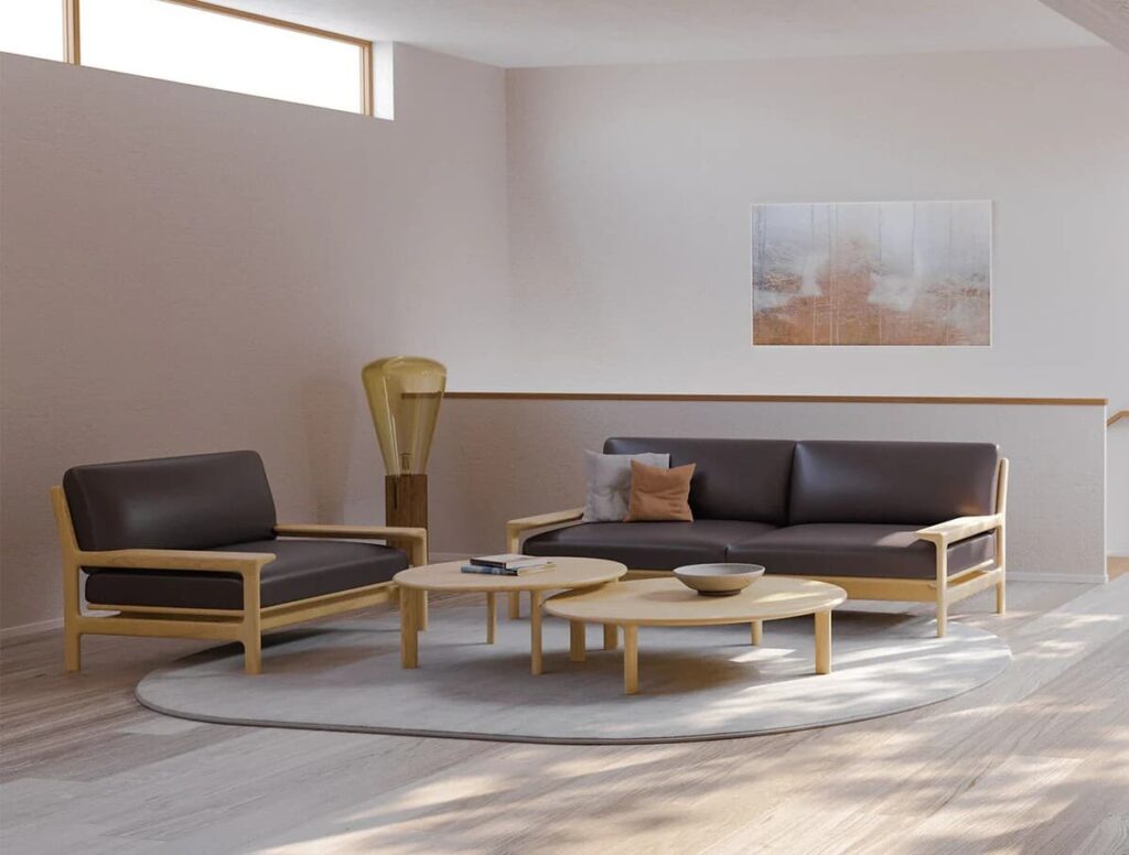 シンプルモダン空間を美しく魅せる、ソファーのレイアウト方法